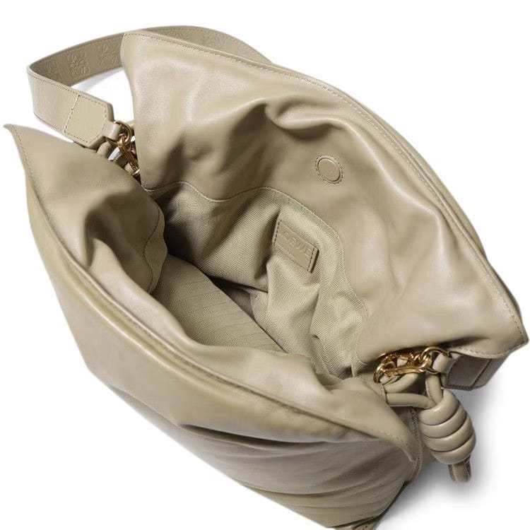 Loewe Flamenco Clutch Puffer Bag Clay Green