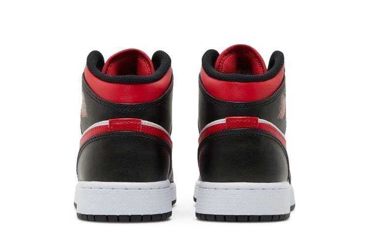 AIR JORDAN 1 MID BLACK FIRE RED (GS)