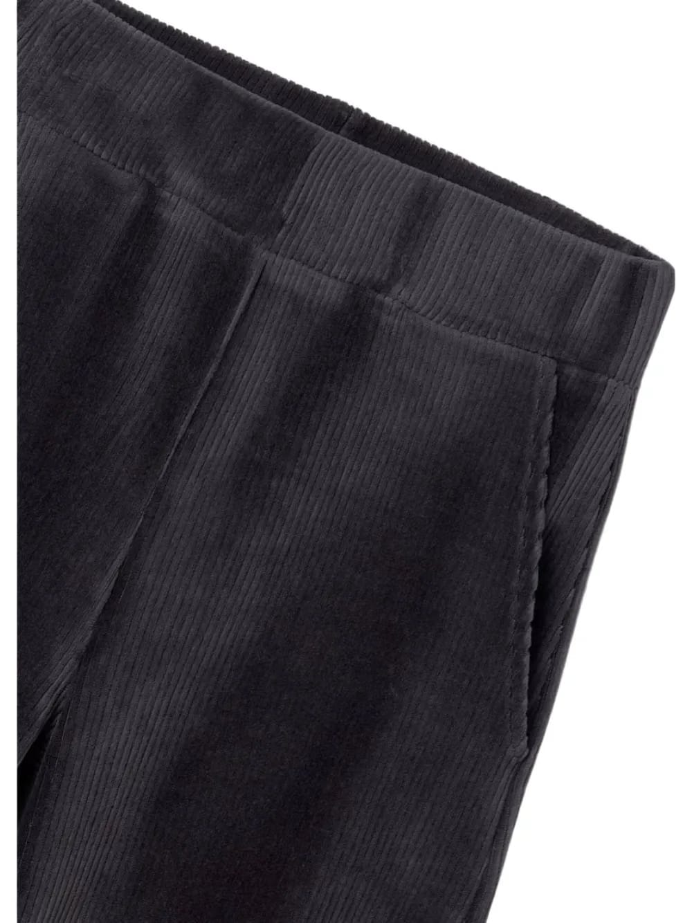 corduroy-texture flared trousers