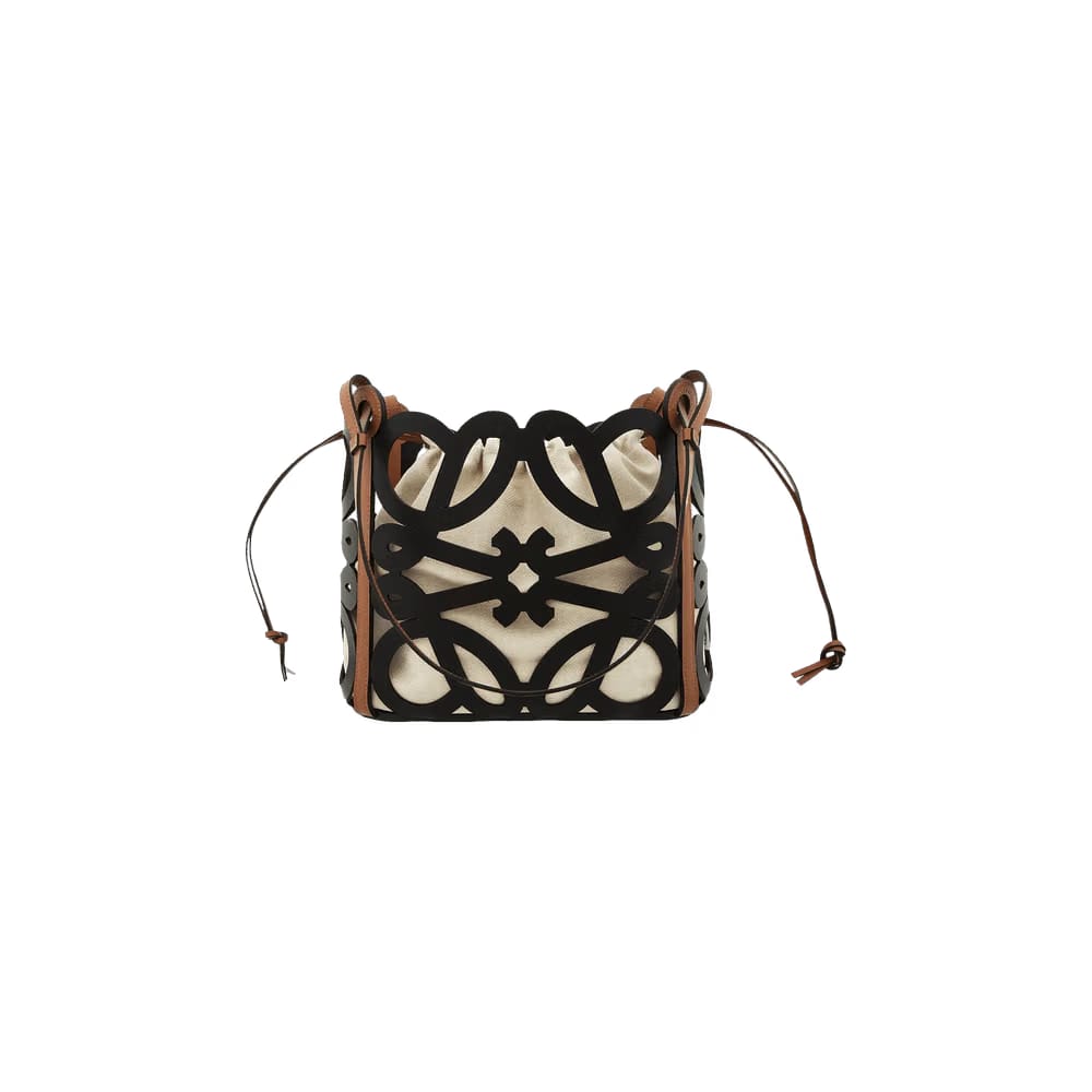 Loewe Anagram Cut Out Small Tote Bag Black