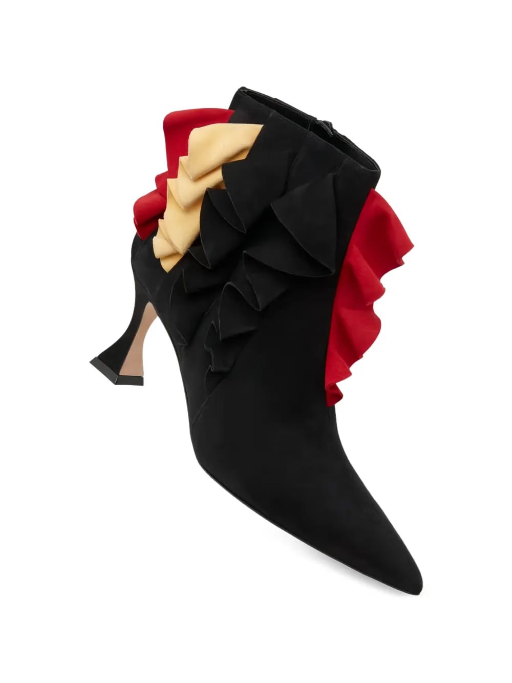 ruffled-detail ankle boots