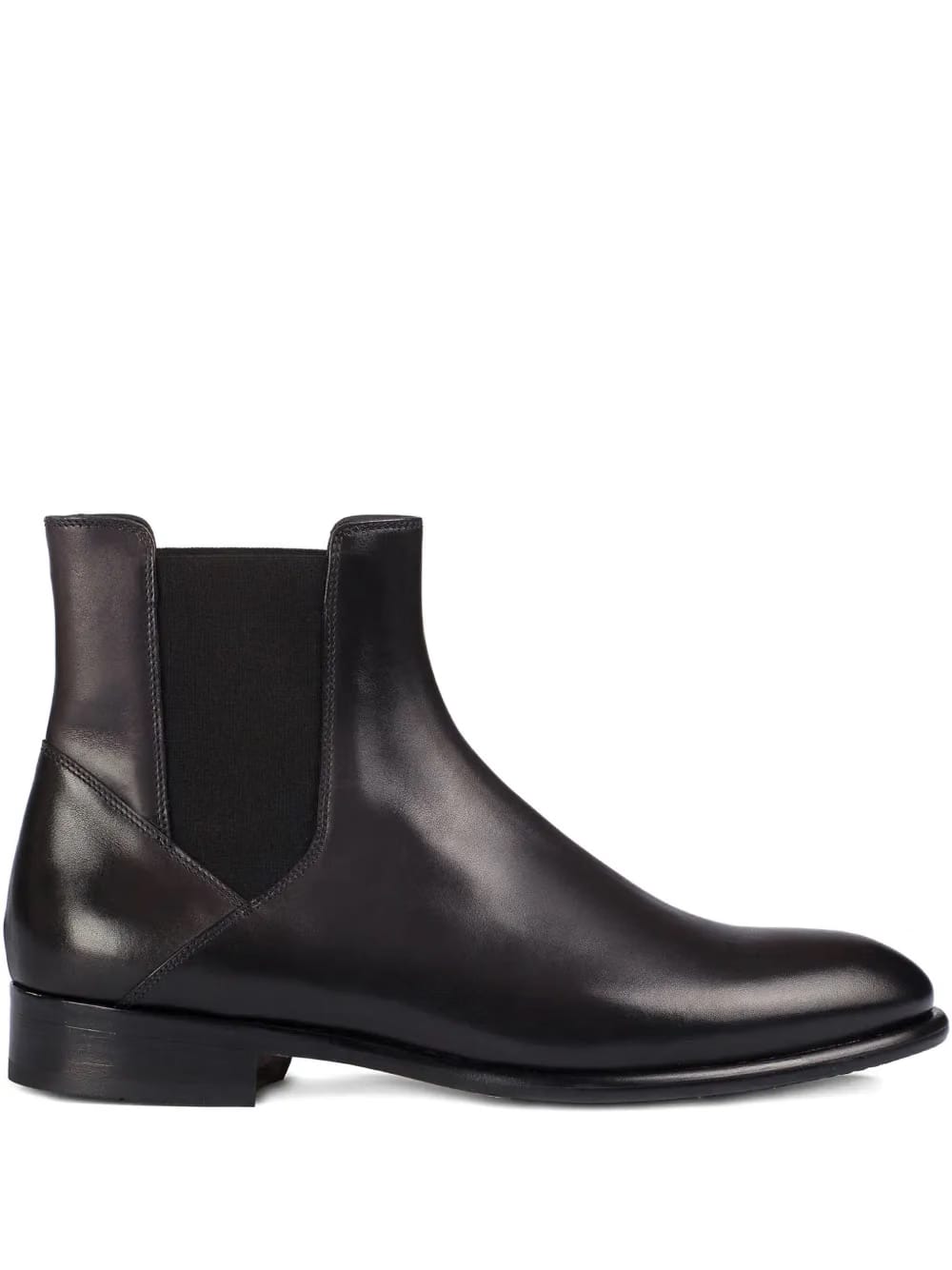 elastic-panel leather chelsea boots