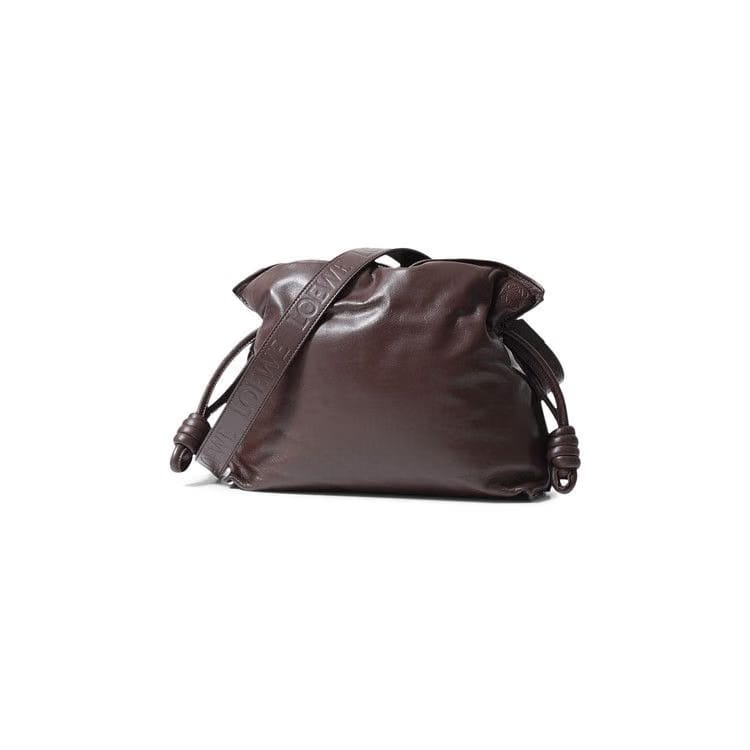 Loewe Flamenco Clutch Puffer Bag Dark Chocolate