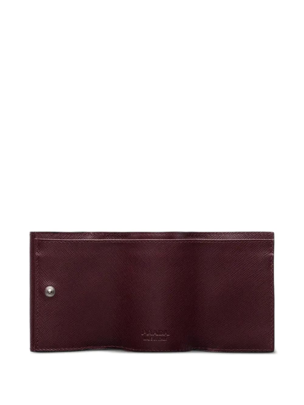 snap triangle leather wallet