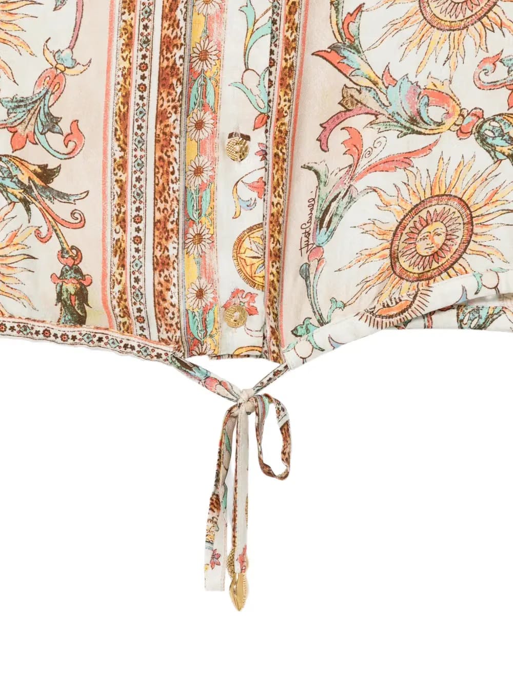 tie detail floral blouse