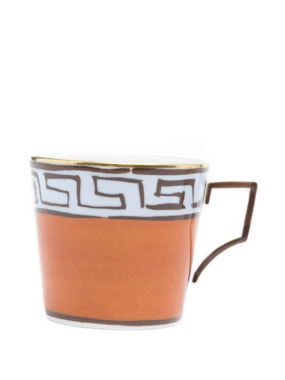 greek-key porcelain coffee set