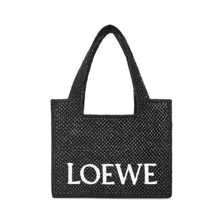 Loewe Medium Font Tote Bag Black