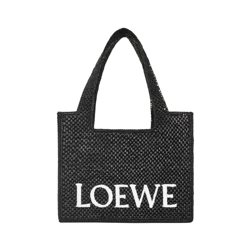 Loewe Medium Font Tote Bag Black