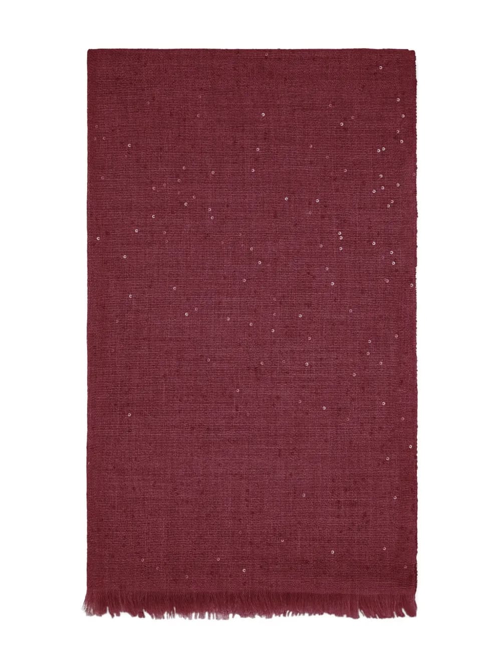 sequin-embellished fringed scarf