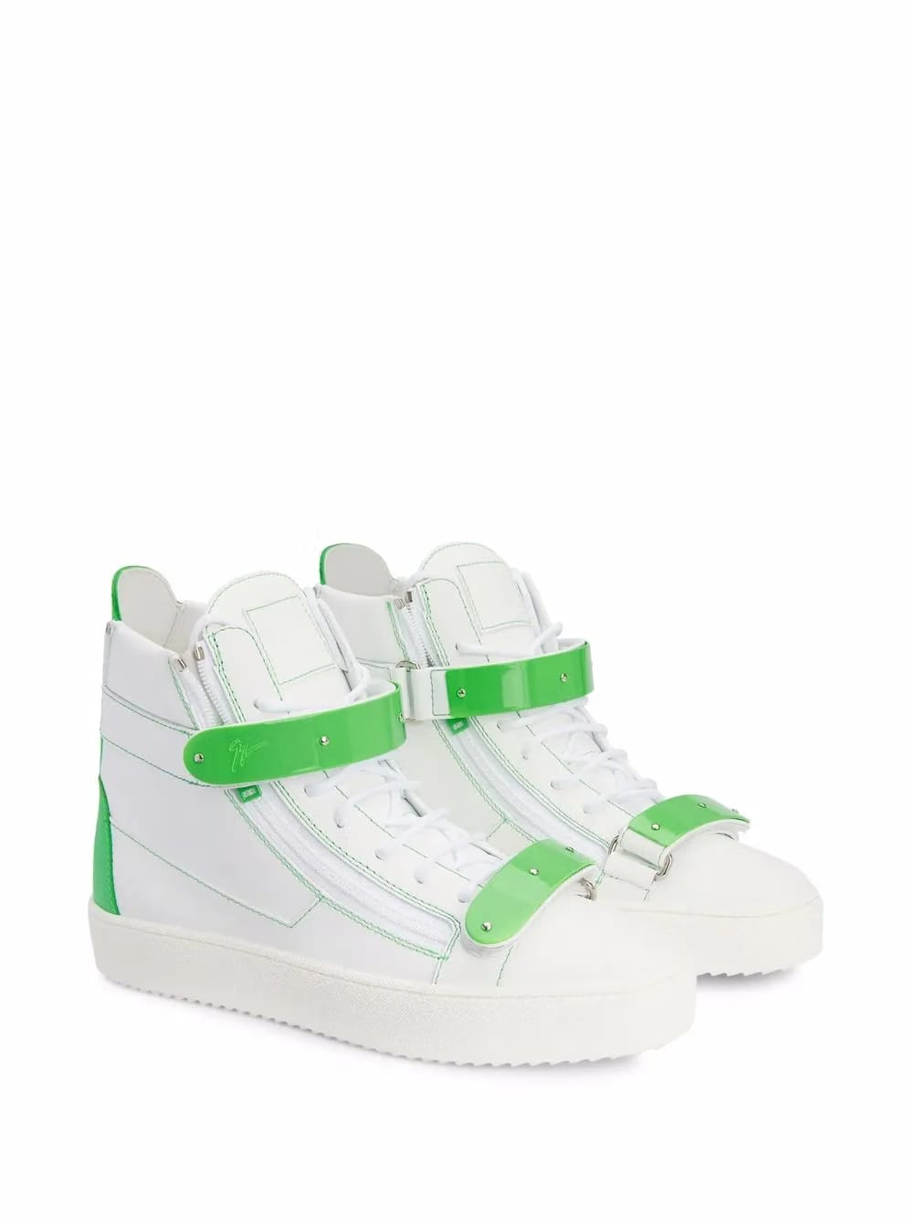 Coby leather double-straps mid-top sneakers