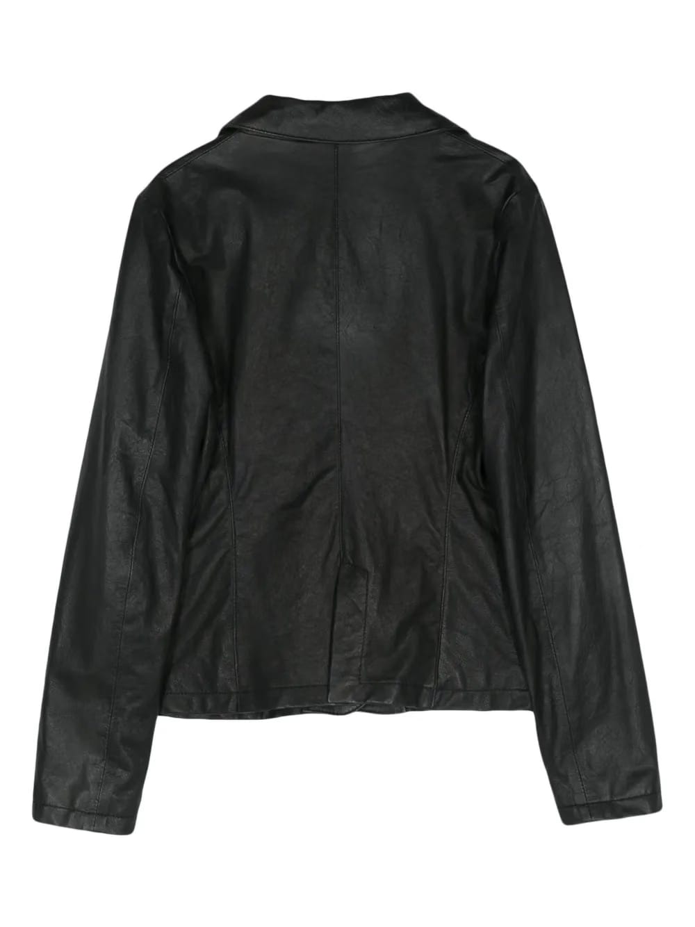 2000s leather single-breasted blazer