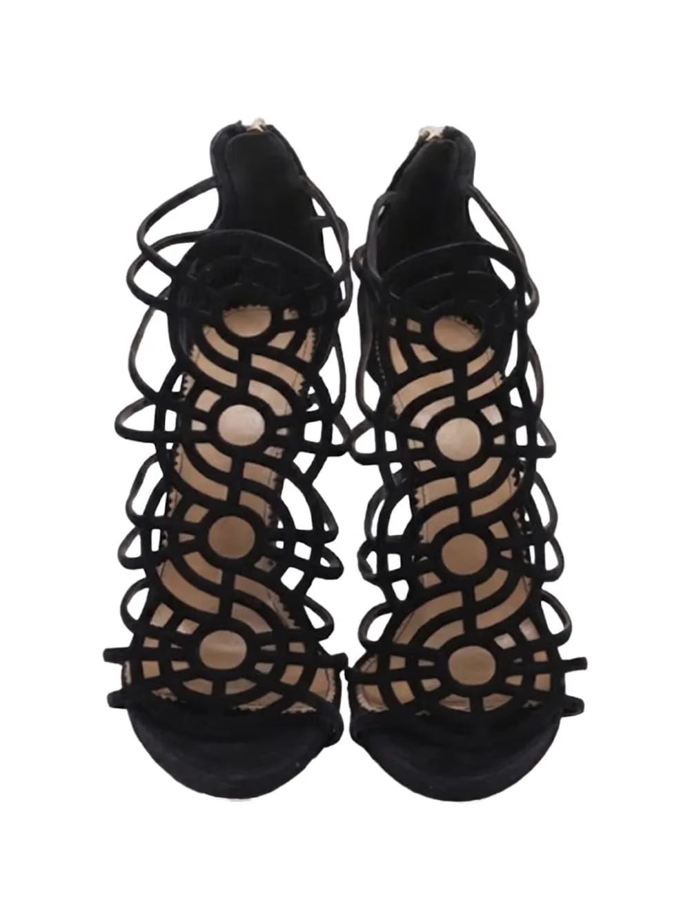 Strappy back-zipped sandals