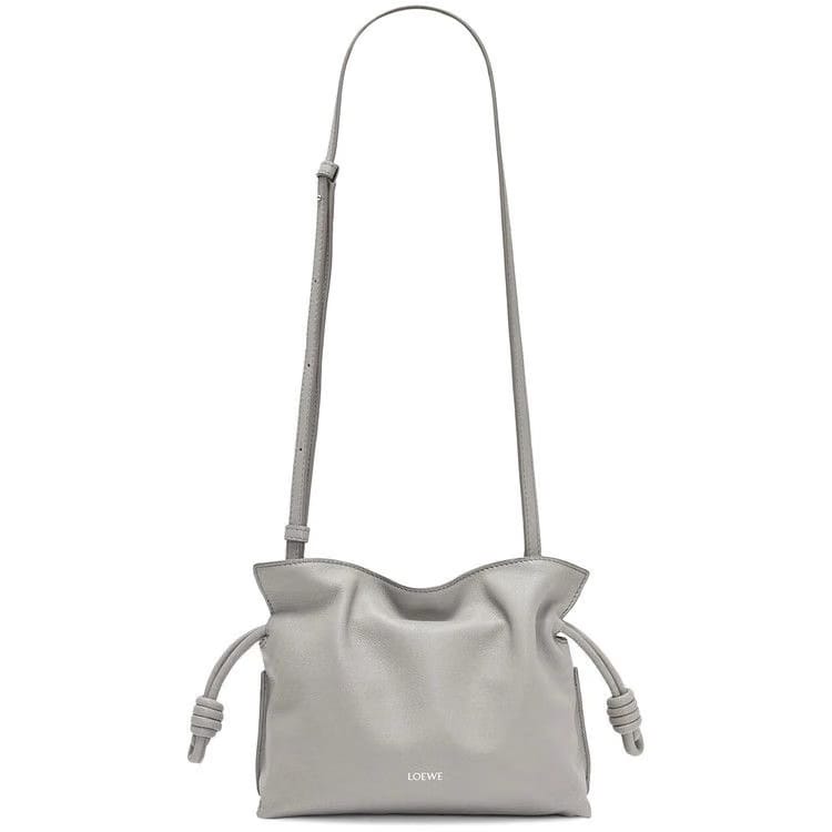 Loewe Flamenco Clutch Mini Bag Pearl Grey