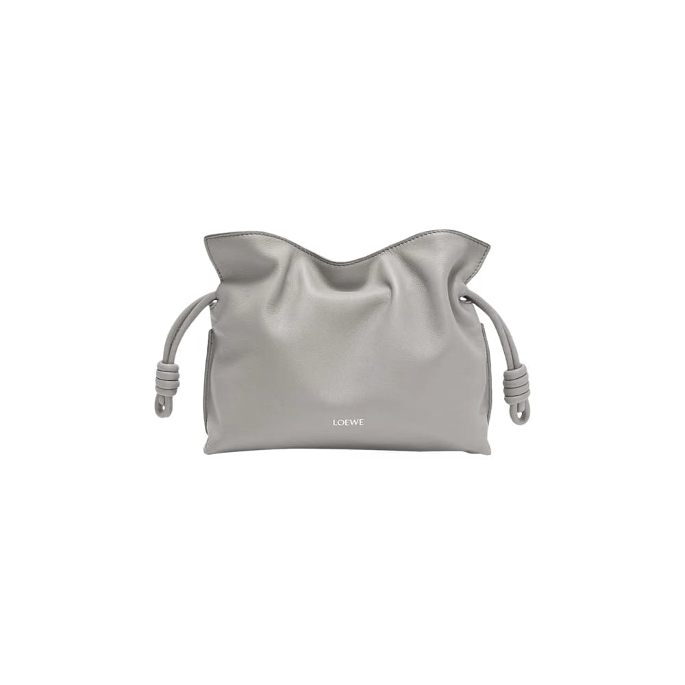 Loewe Flamenco Clutch Mini Bag Pearl Grey