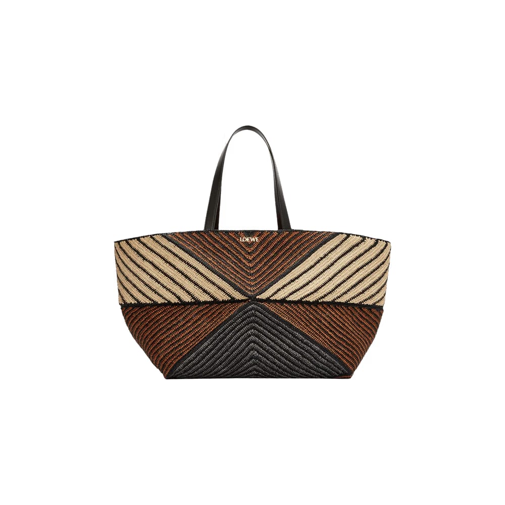 Loewe Puzzle Fold Tote XL Natural/Honey Gold