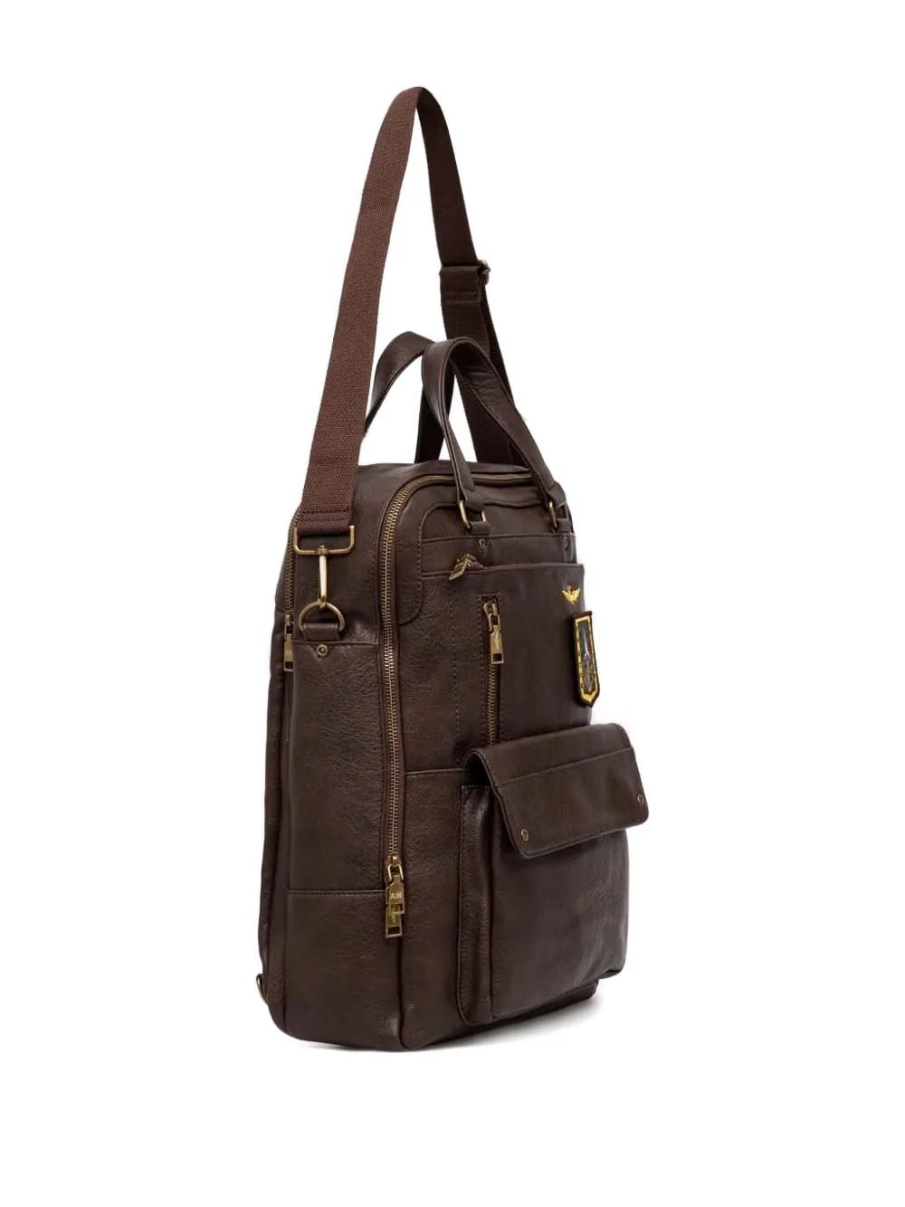 patch top-handle backpack
