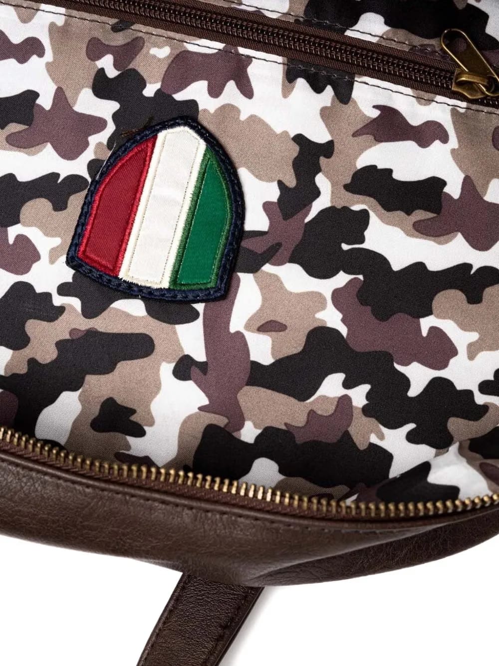 patch top-handle backpack