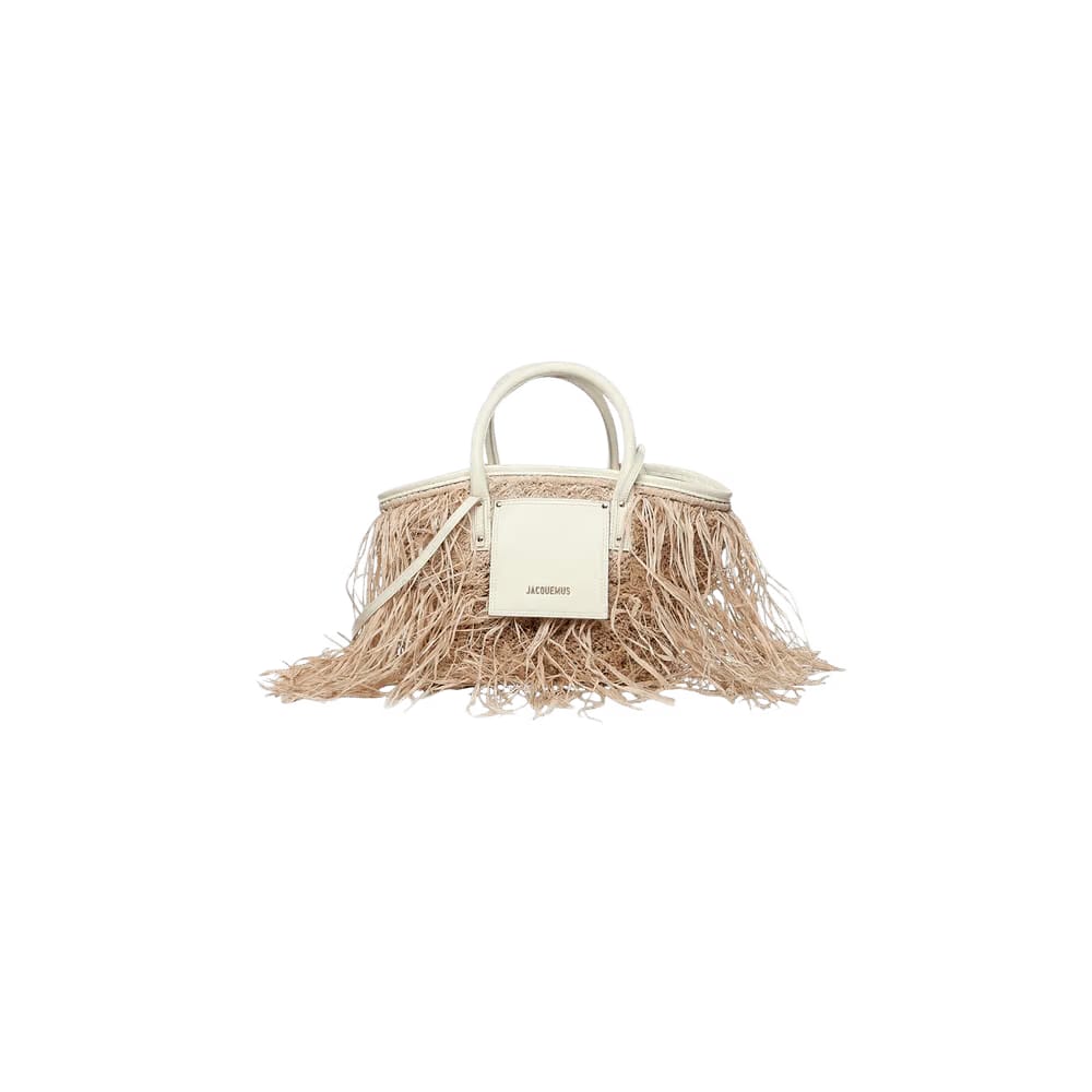 Jacquemus Le Panier Soli Raphia Basket Bag Light Yellow