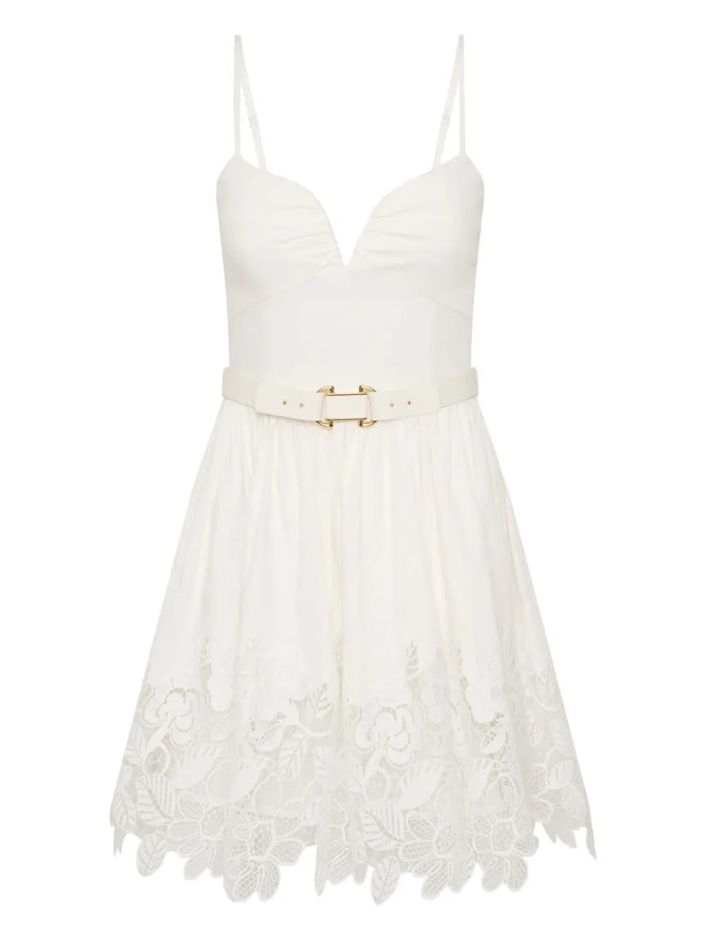 Montreux min lace belted dress