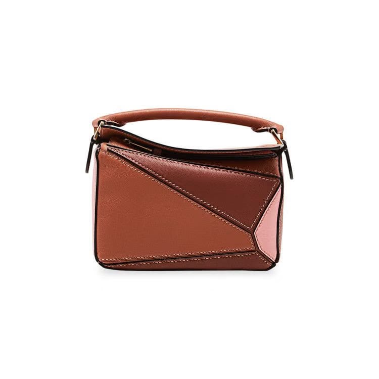 Loewe Puzzle Mini Bag Tan/Medium Pink