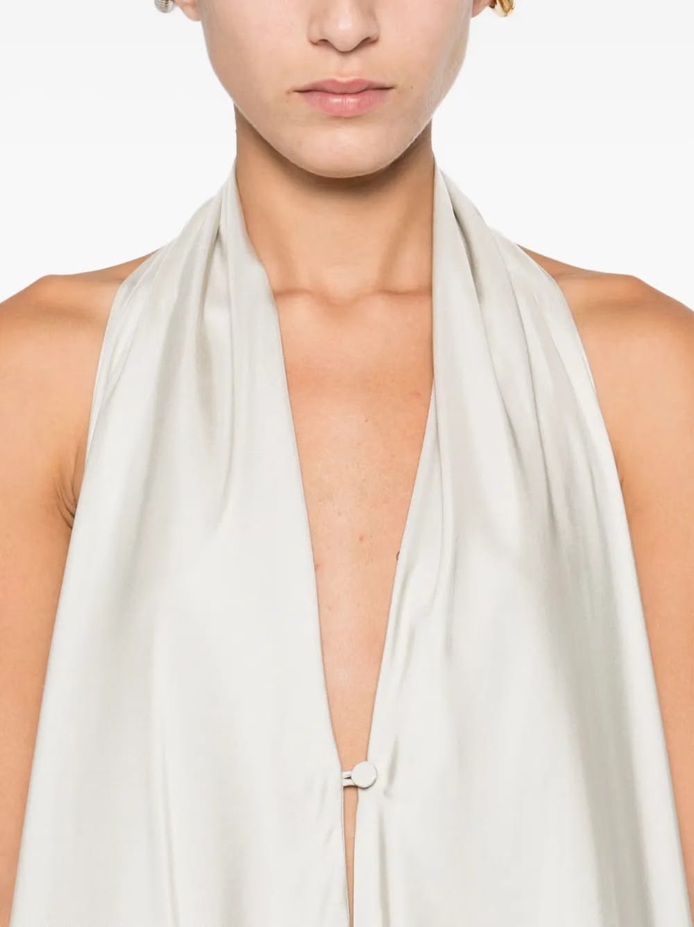 asymetric halter top