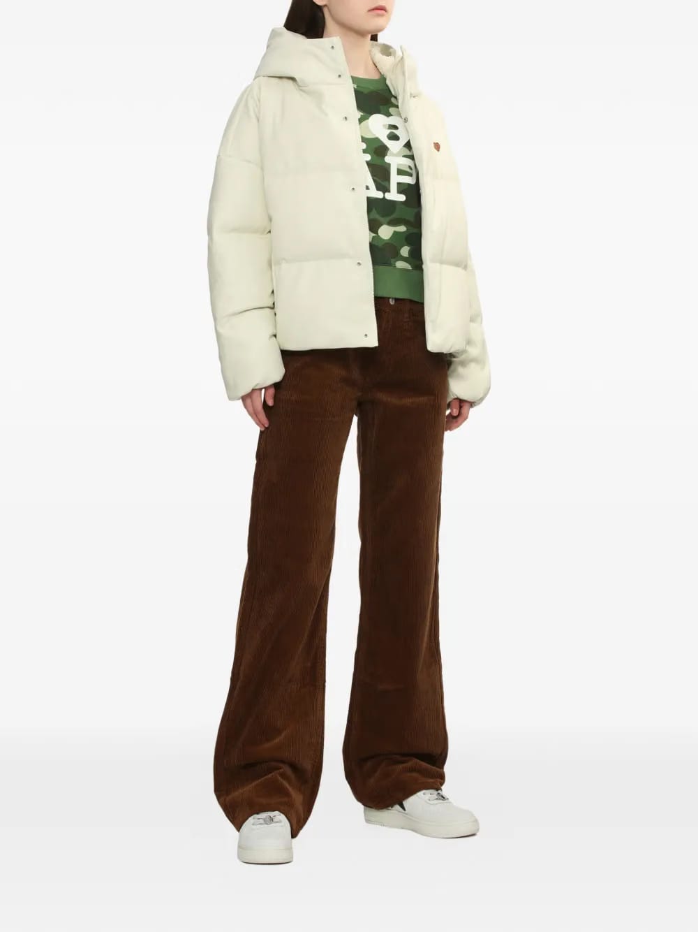 camouflage crewneck knitwear