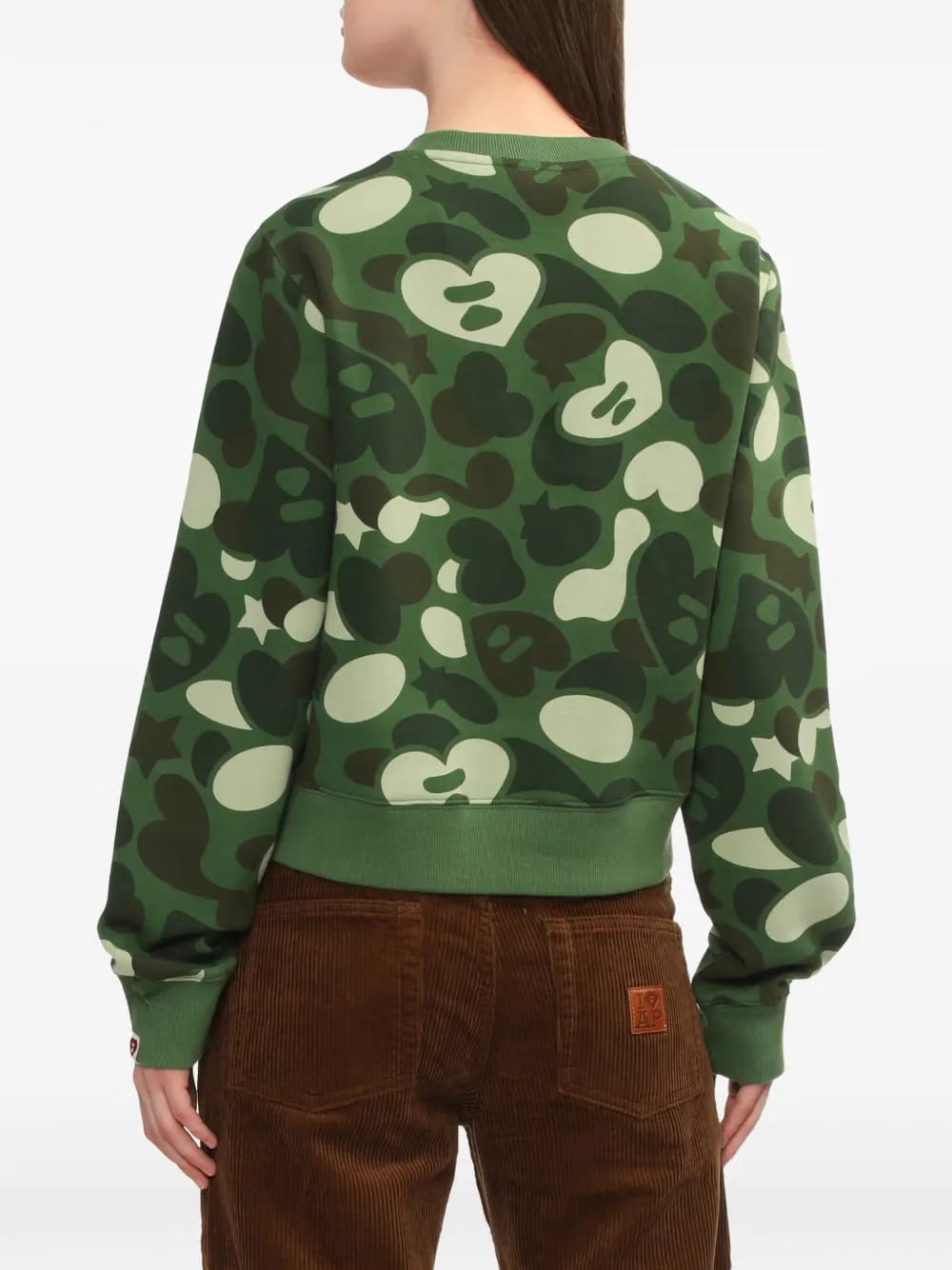 camouflage crewneck knitwear