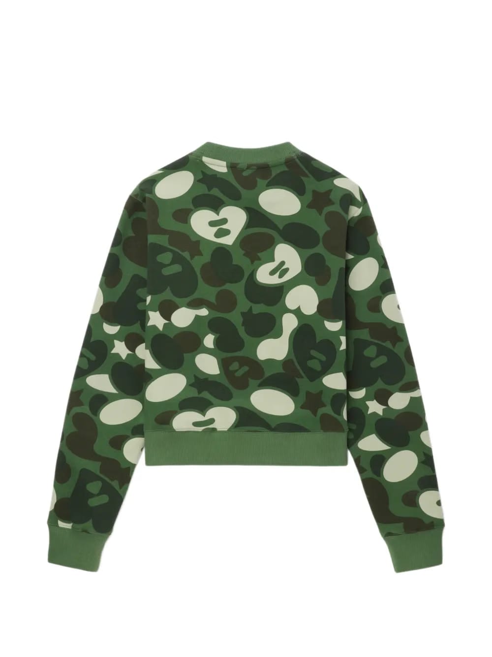 camouflage crewneck knitwear