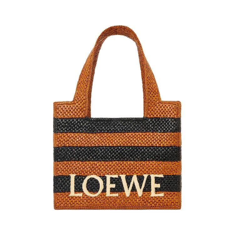 Loewe Paula's Ibiza Font Tote Black/Honey Gold