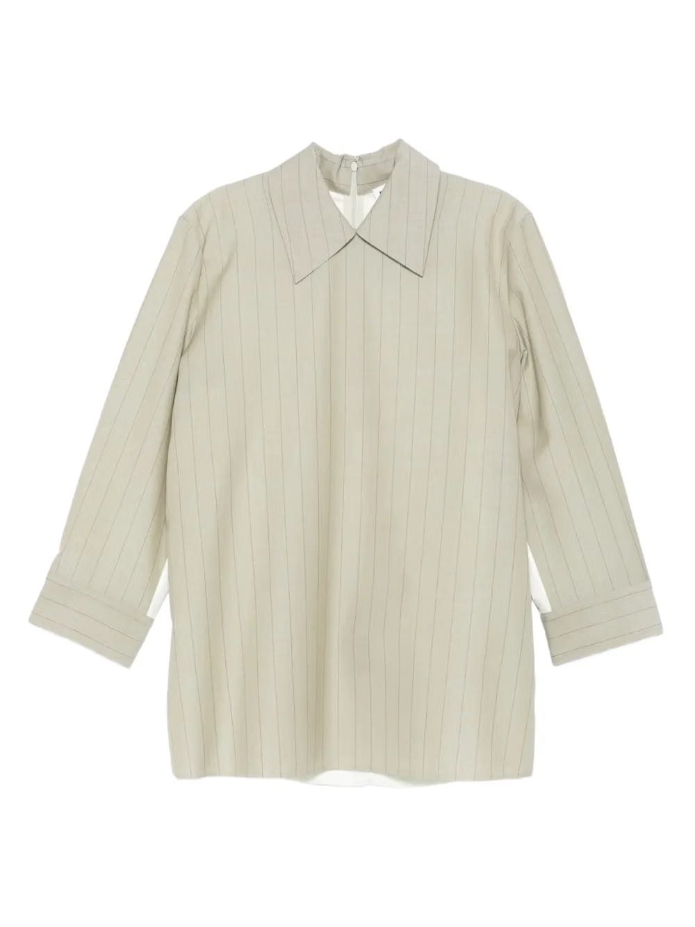 pinstripe panelled shirt