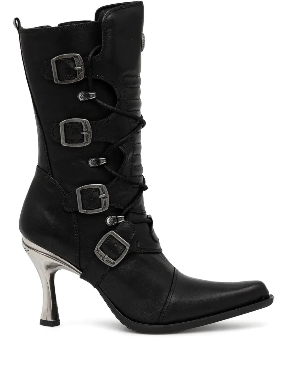 100mm lace-up buckle boots