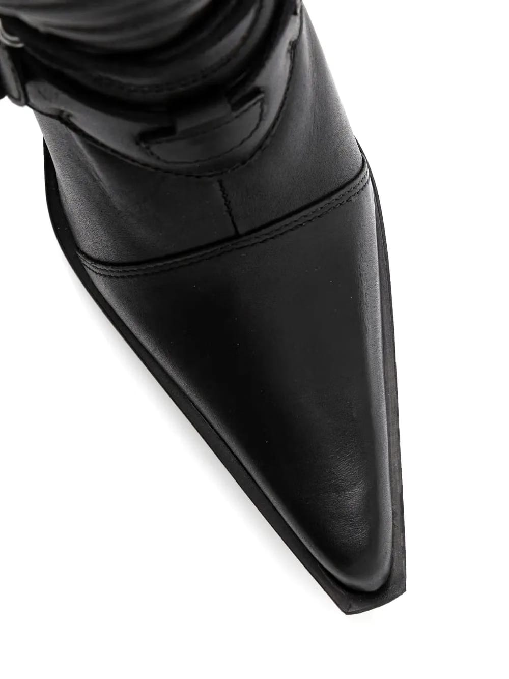 100mm lace-up buckle boots