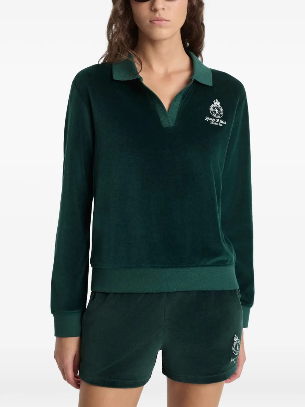 collared long-sleeve sweater