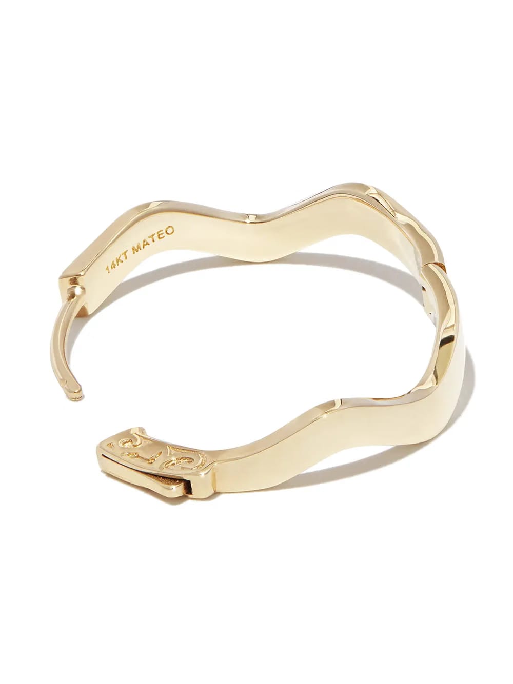14kt yellow gold curve hoop earrings