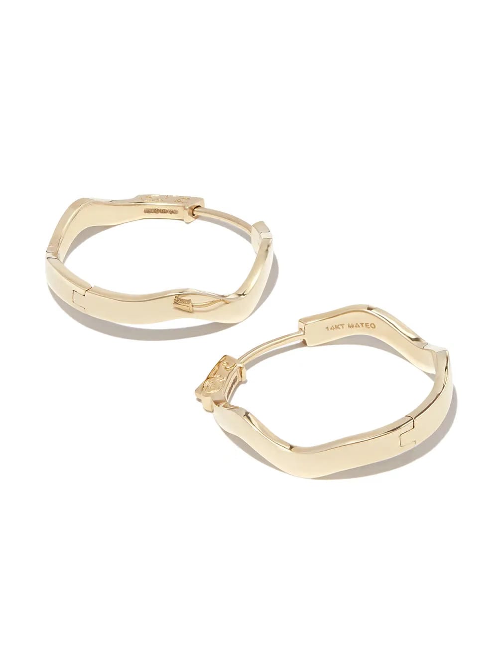 14kt yellow gold curve hoop earrings