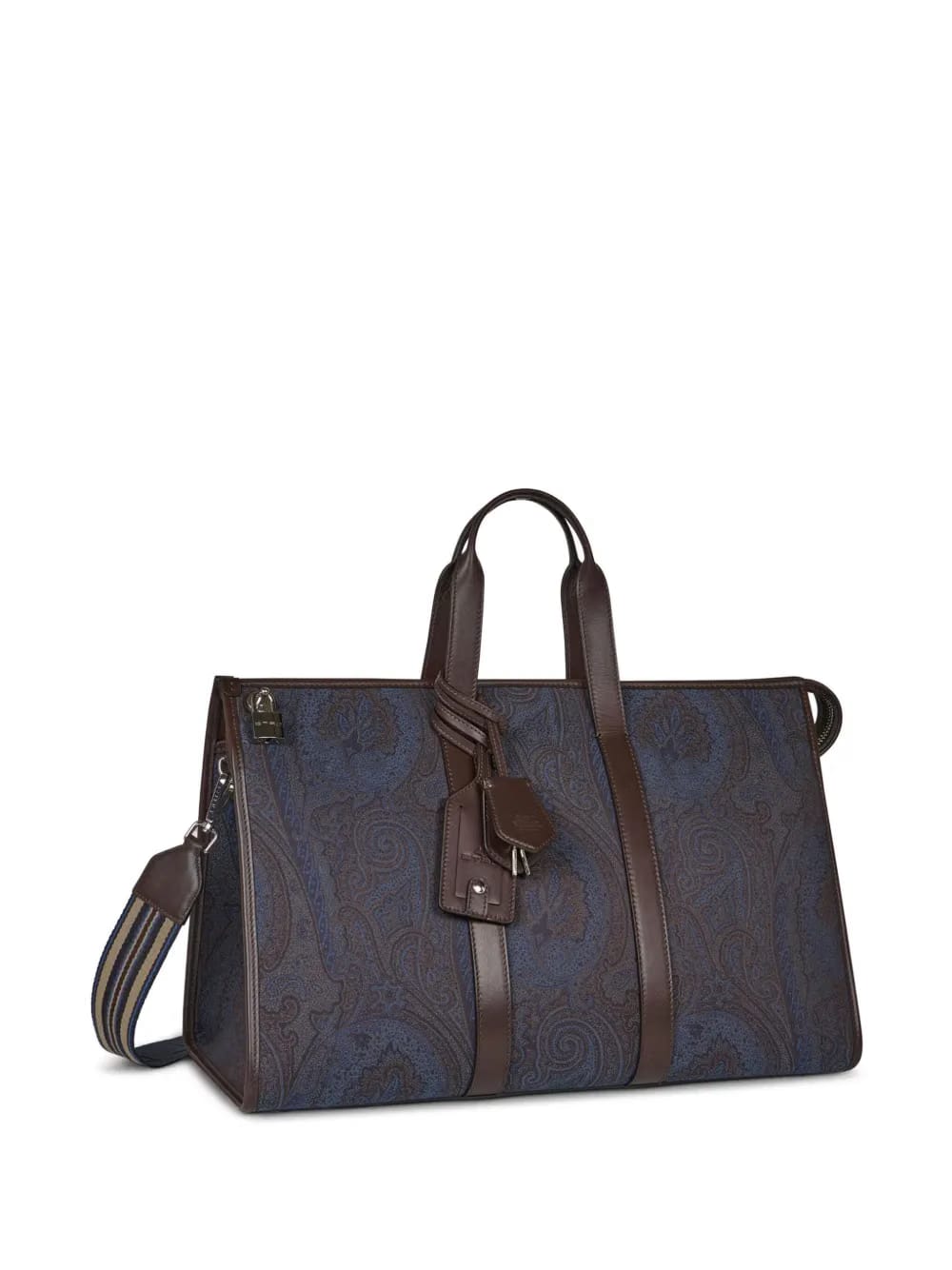 paisley-print travel bag