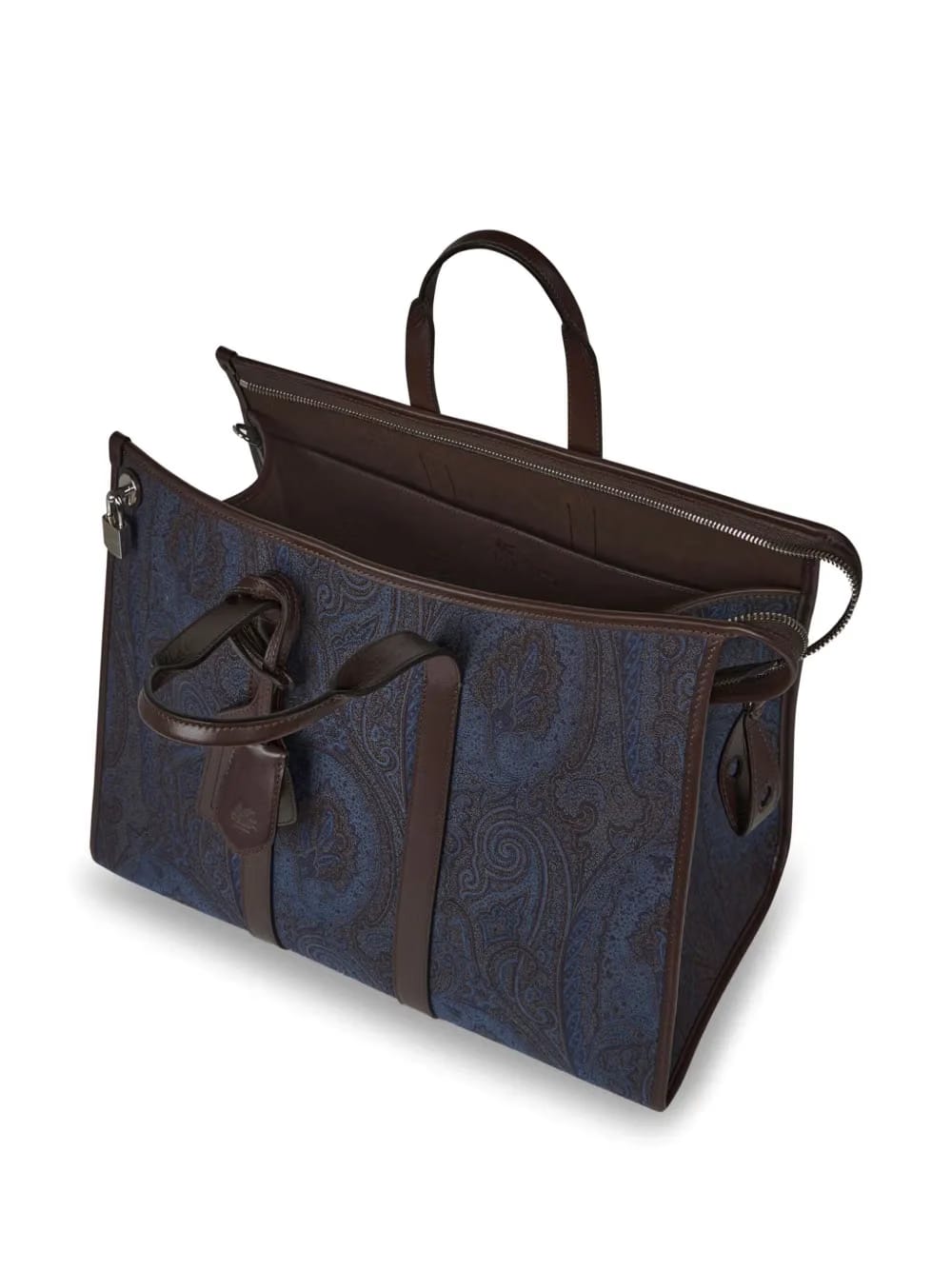paisley-print travel bag