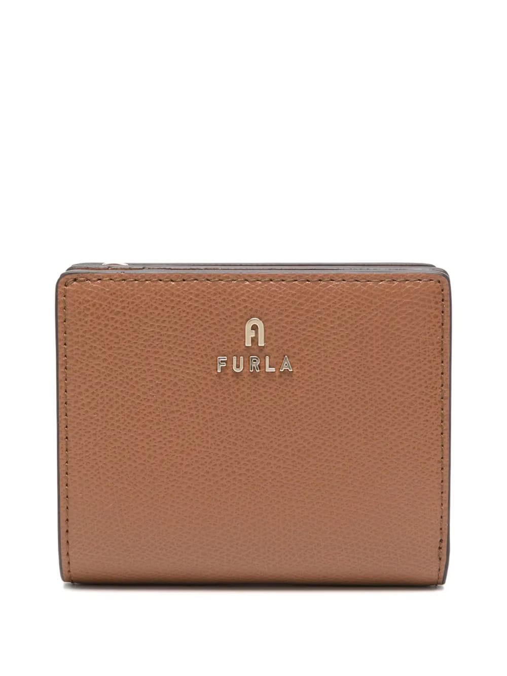 Camelia compact logo-plaque wallet