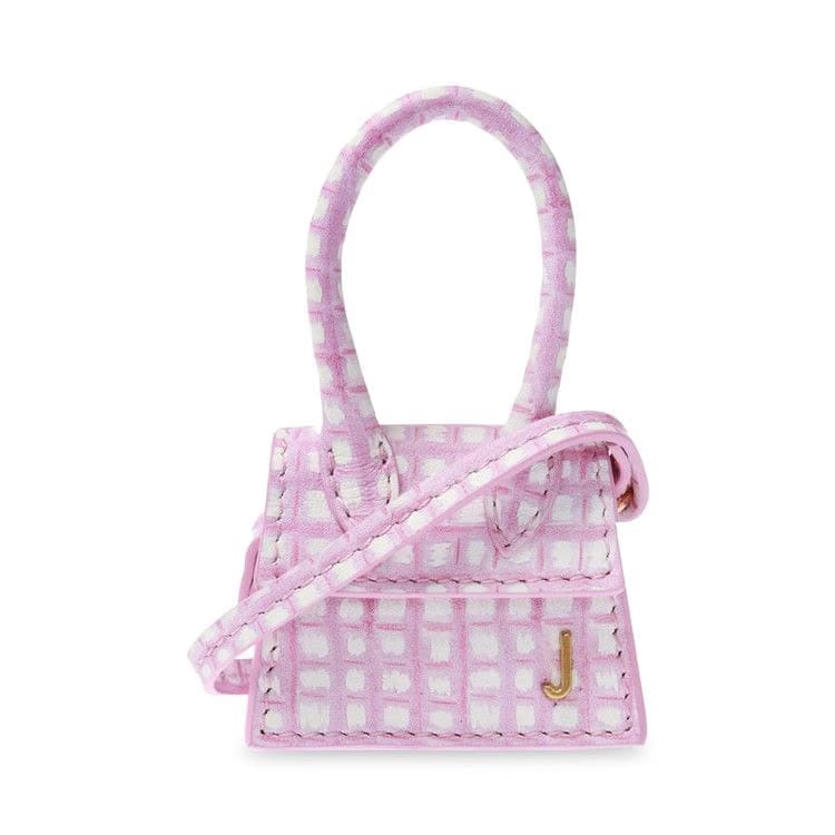 Jacquemus Le Peteit Chiquito Checked Leather Bag Print Pink
