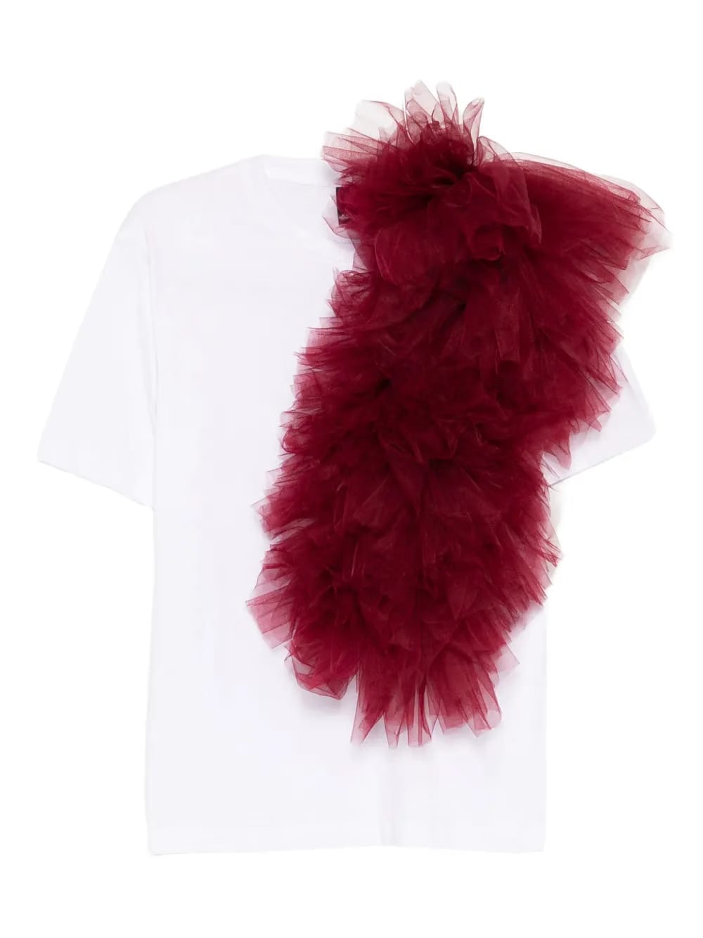 ruffled-detail T-Shirt