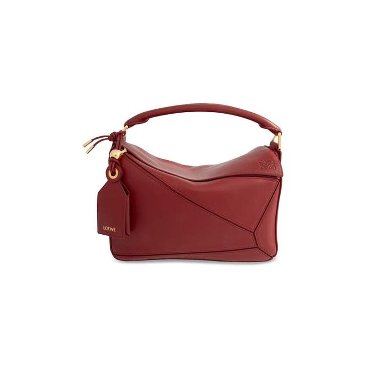 Loewe Small Featherlight Puzzle Bag Burnt Red