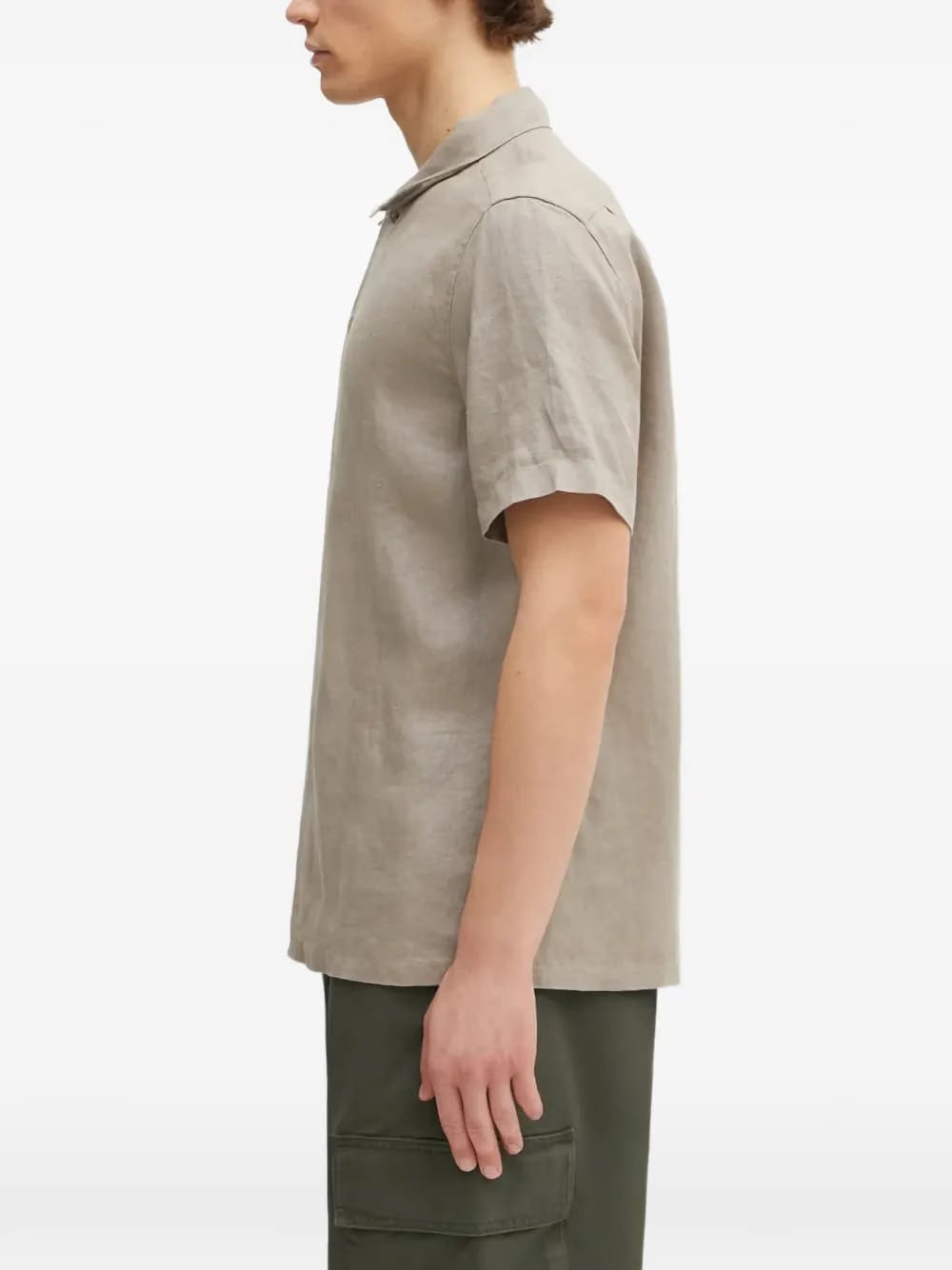 short-sleeve buttoned shirt