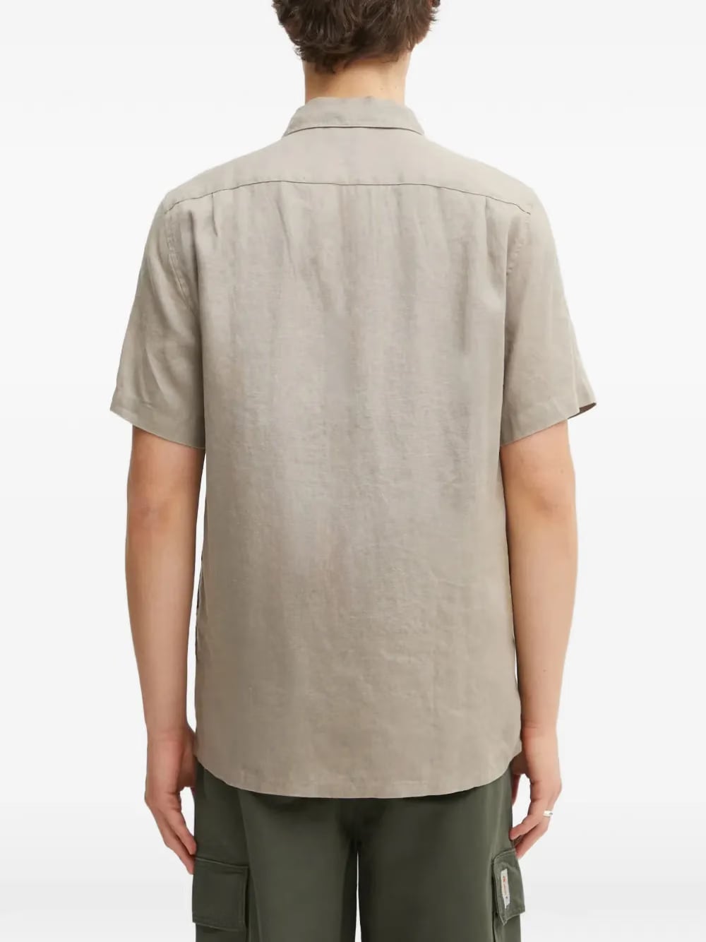 short-sleeve buttoned shirt