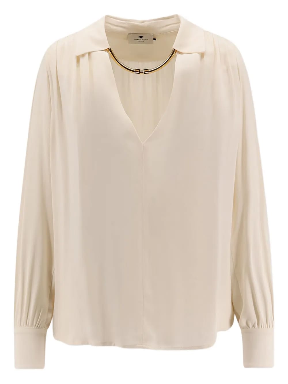 collar-detail blouse