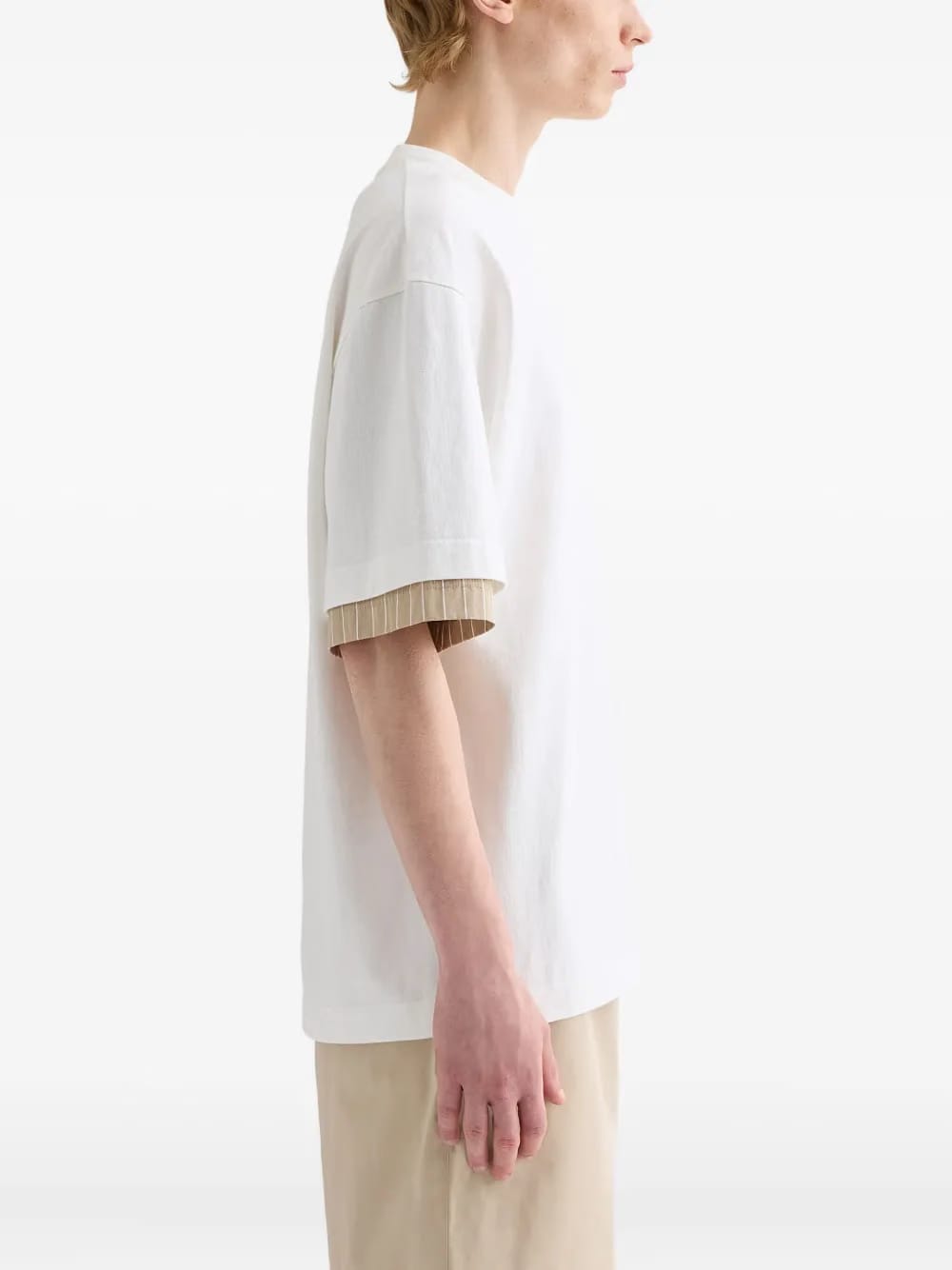 striped double-layer T-Shirt