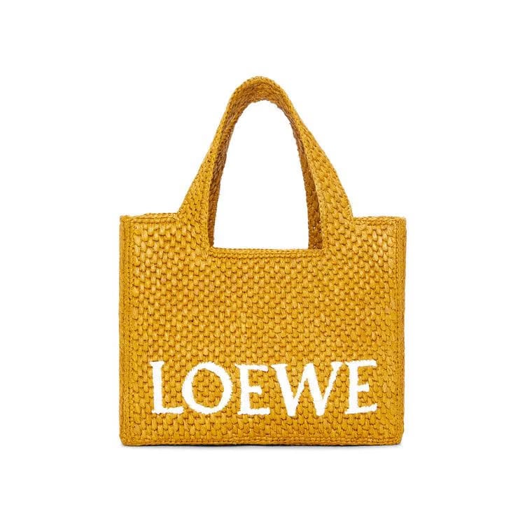 Loewe Font Small Tote Bag Ochre