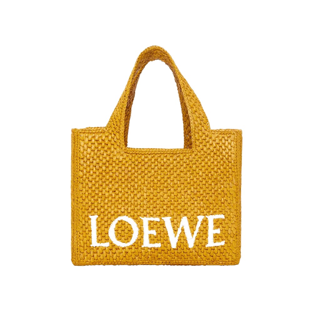 Loewe Font Small Tote Bag Ochre