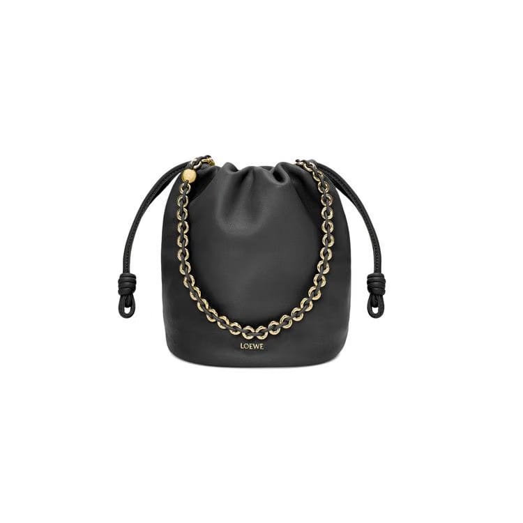 Loewe Paula's Ibiza Flamenco Bucket Bag Black