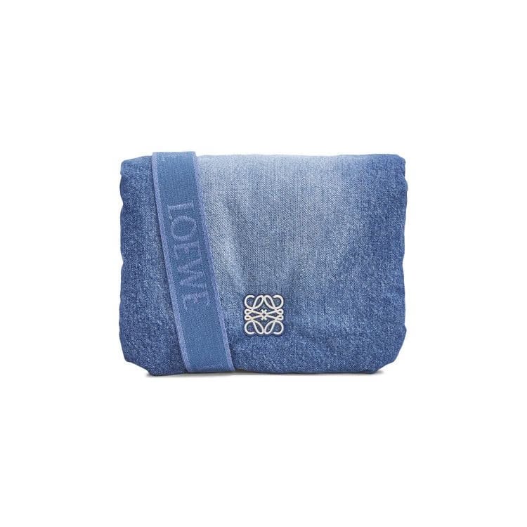Loewe Goya Puffer Denim Bag Blue Denim