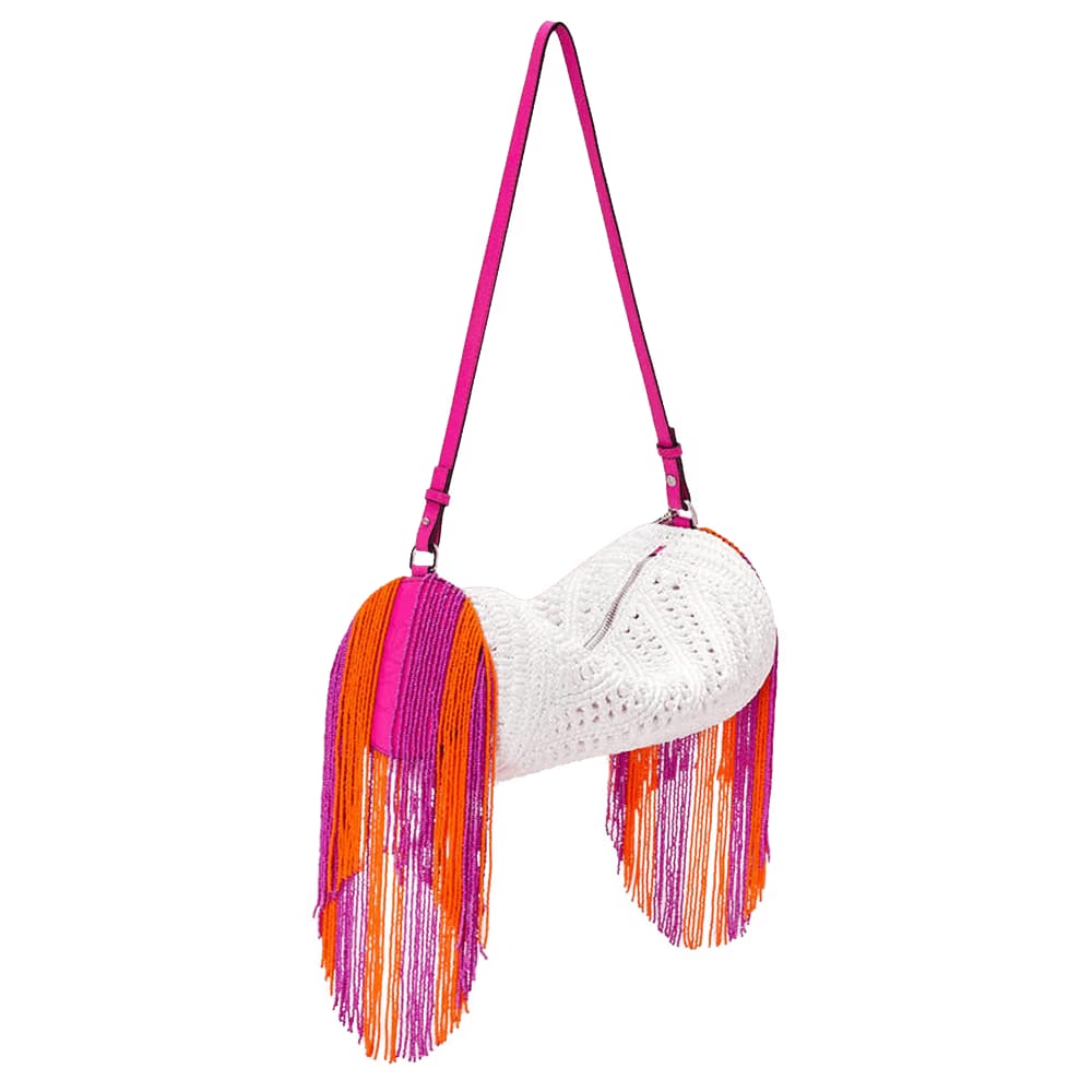 Loewe Bracelet Pouch White/Fuchsia